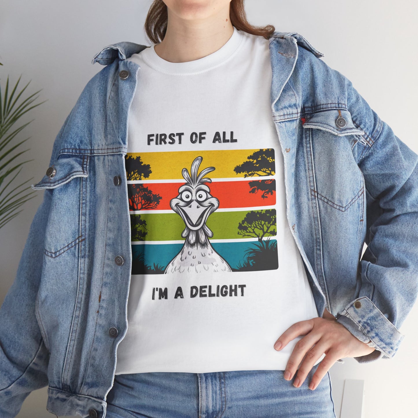 Delightful Unisex Heavy Cotton Tee - Fun Graphic Shirt for Casual Wear, Gift for Friends, Birthday Party, Humor Tee, Everyday Comfort