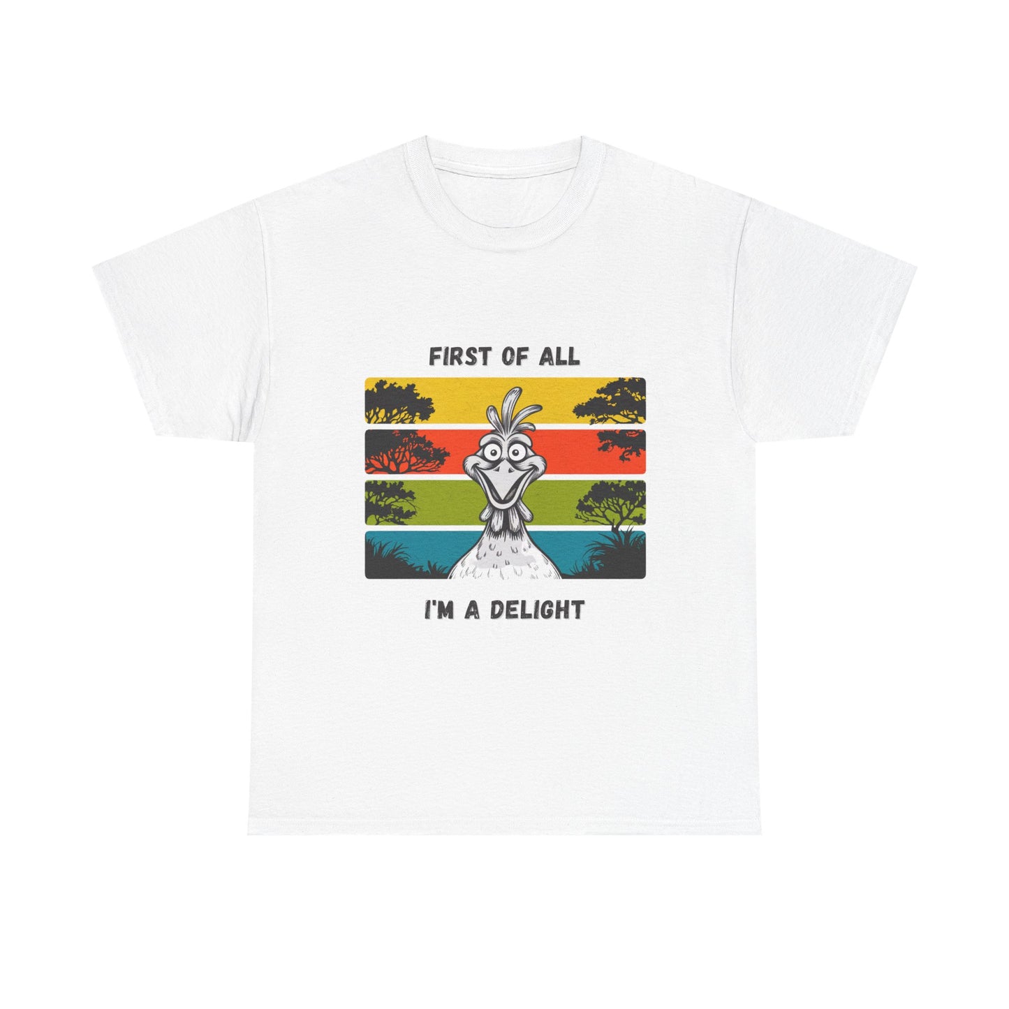 Delightful Unisex Heavy Cotton Tee - Fun Graphic Shirt for Casual Wear, Gift for Friends, Birthday Party, Humor Tee, Everyday Comfort