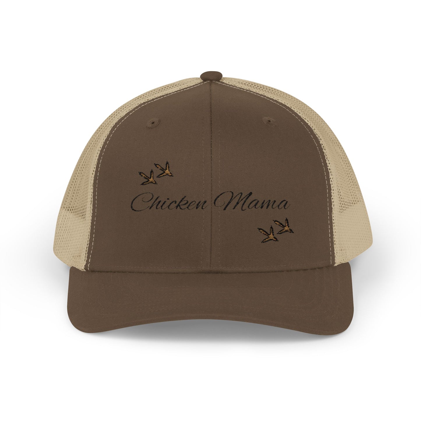 Chicken Mama Embroidered Snapback Trucker Cap