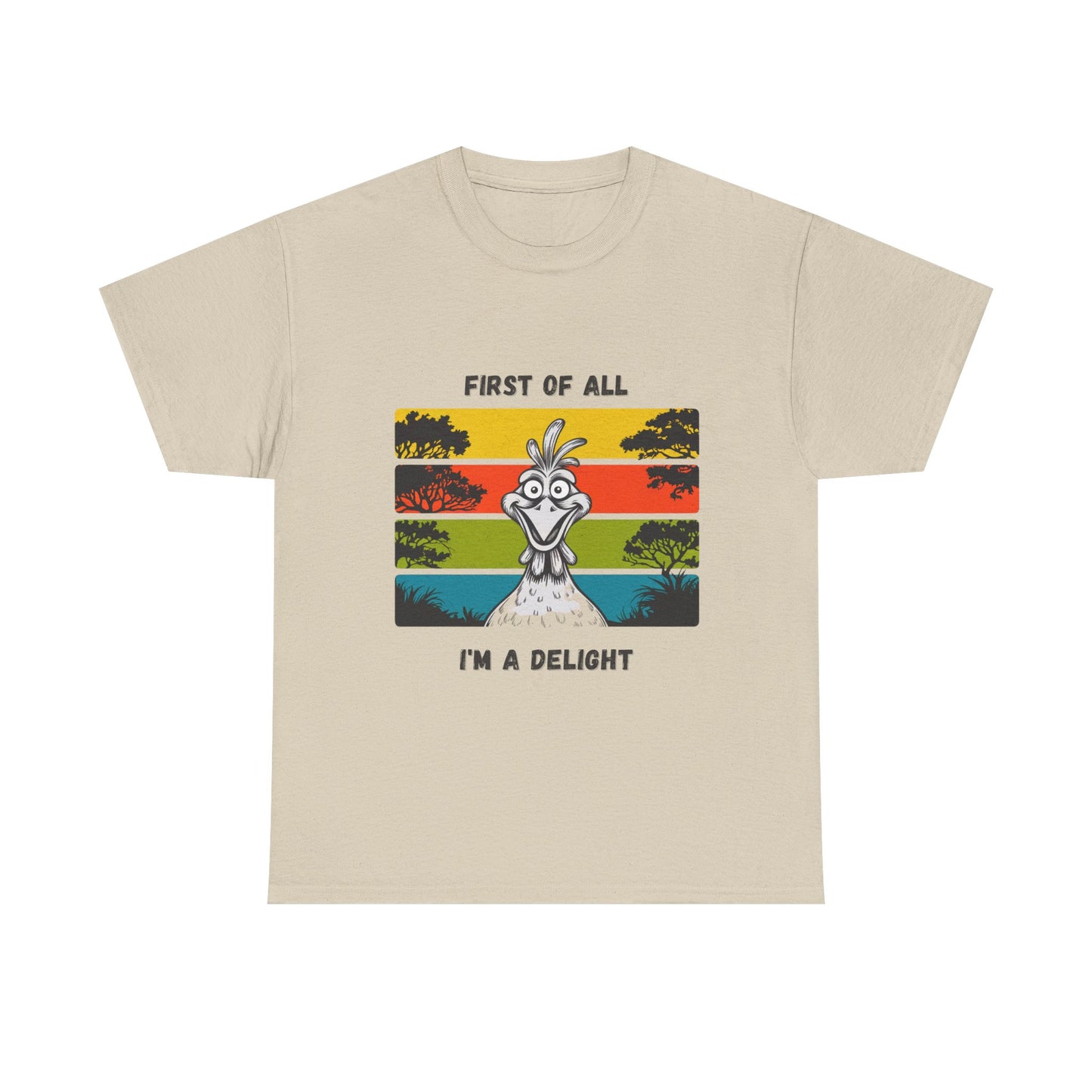 Delightful Unisex Heavy Cotton Tee - Fun Graphic Shirt for Casual Wear, Gift for Friends, Birthday Party, Humor Tee, Everyday Comfort
