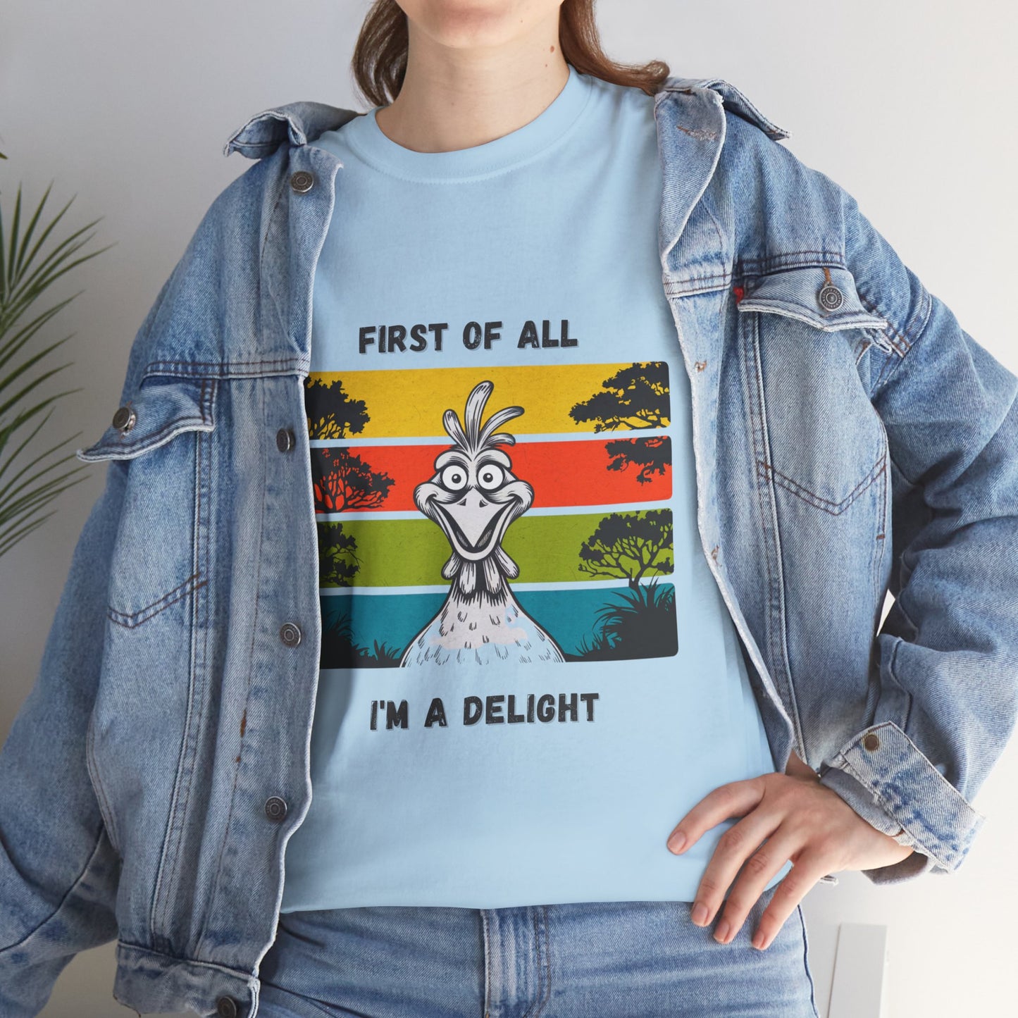 Delightful Unisex Heavy Cotton Tee - Fun Graphic Shirt for Casual Wear, Gift for Friends, Birthday Party, Humor Tee, Everyday Comfort