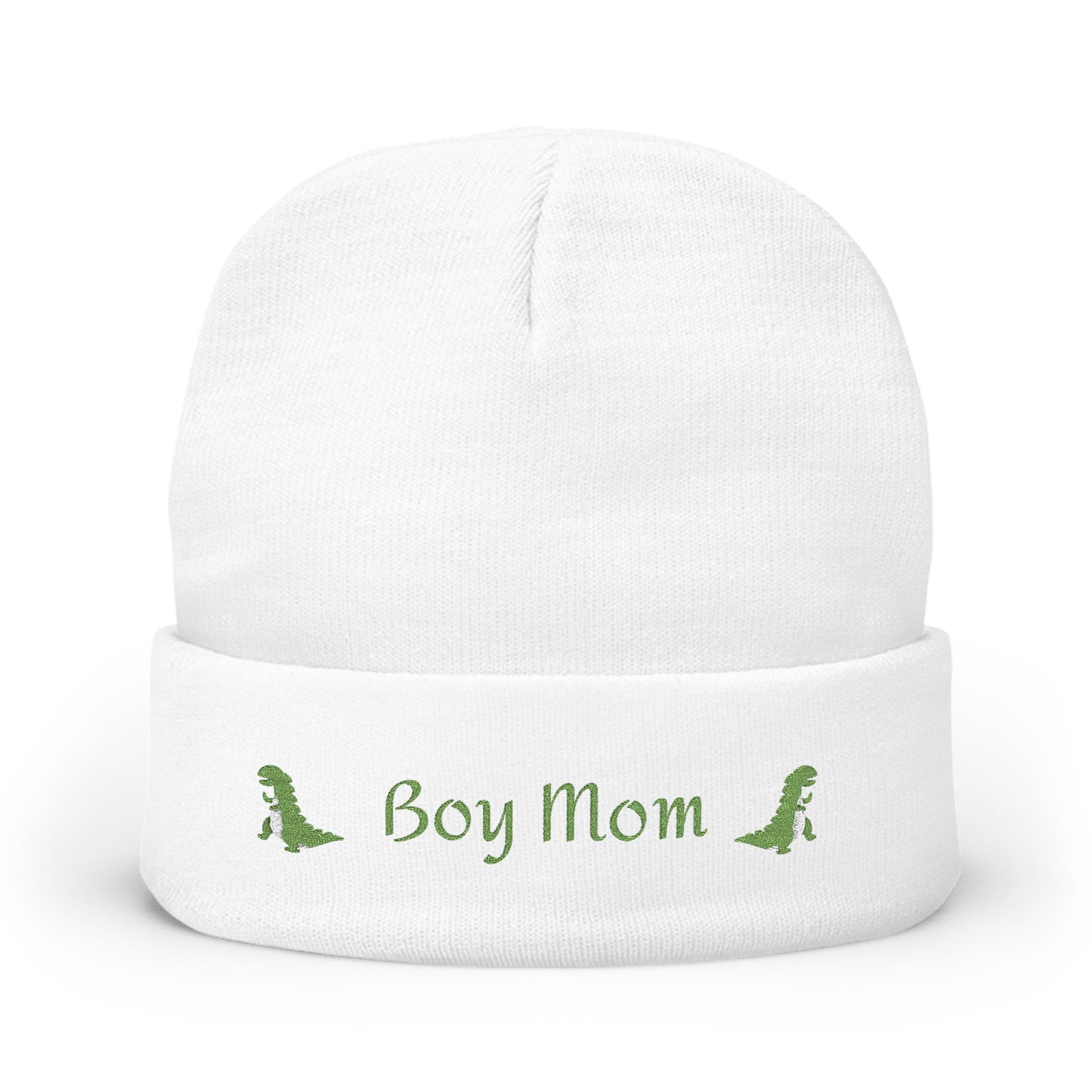 Boy Mom Embroidered Knit Beanie