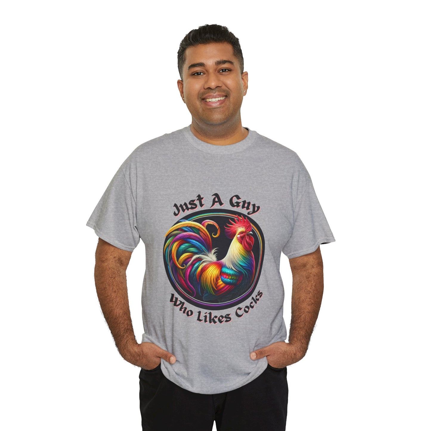 Colorful Rooster Graphic Tee for Fun Lovers, Quirky Gift, Casual Wear, Party Shirt, Farm Life Enthusiasts
