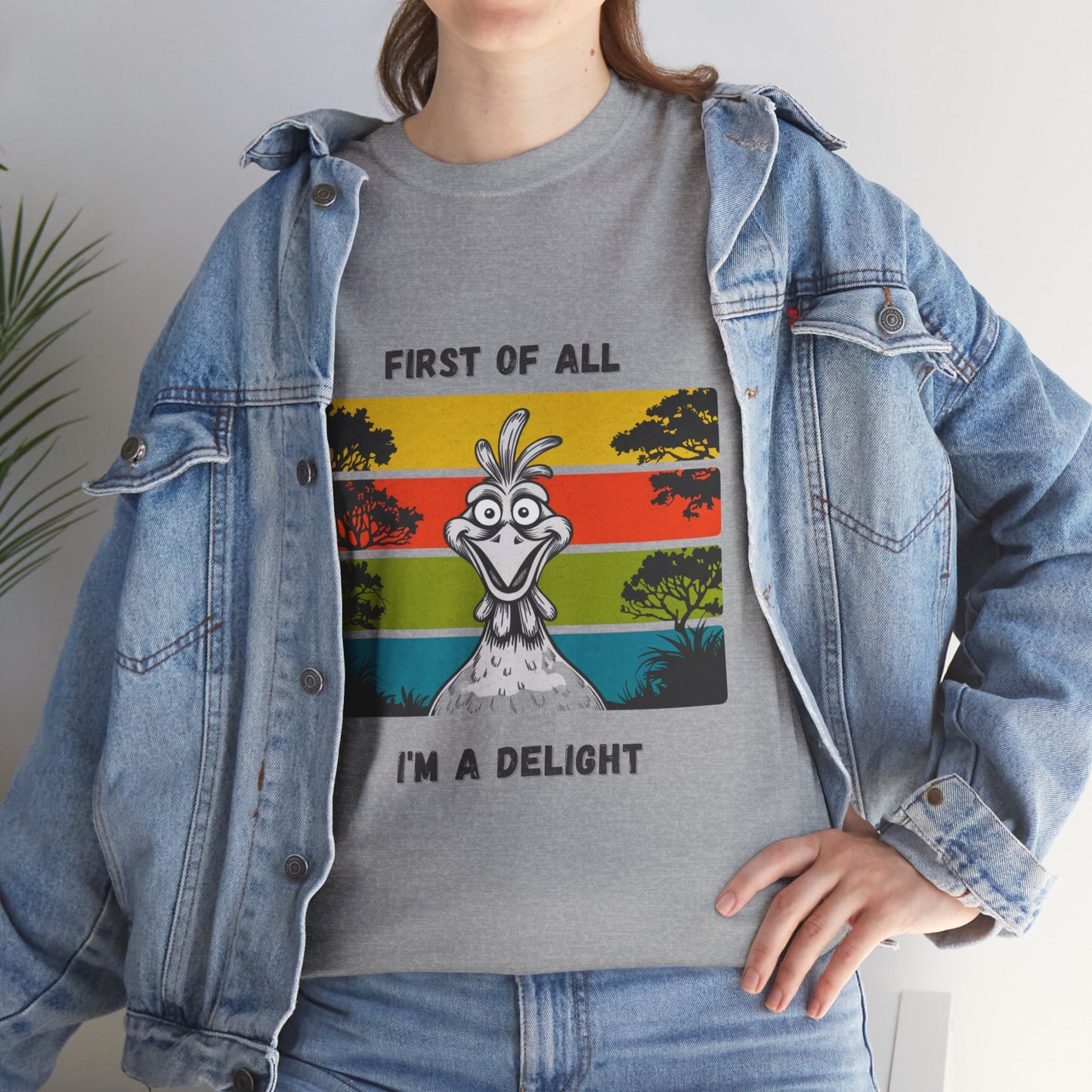 Delightful Unisex Heavy Cotton Tee - Fun Graphic Shirt for Casual Wear, Gift for Friends, Birthday Party, Humor Tee, Everyday Comfort