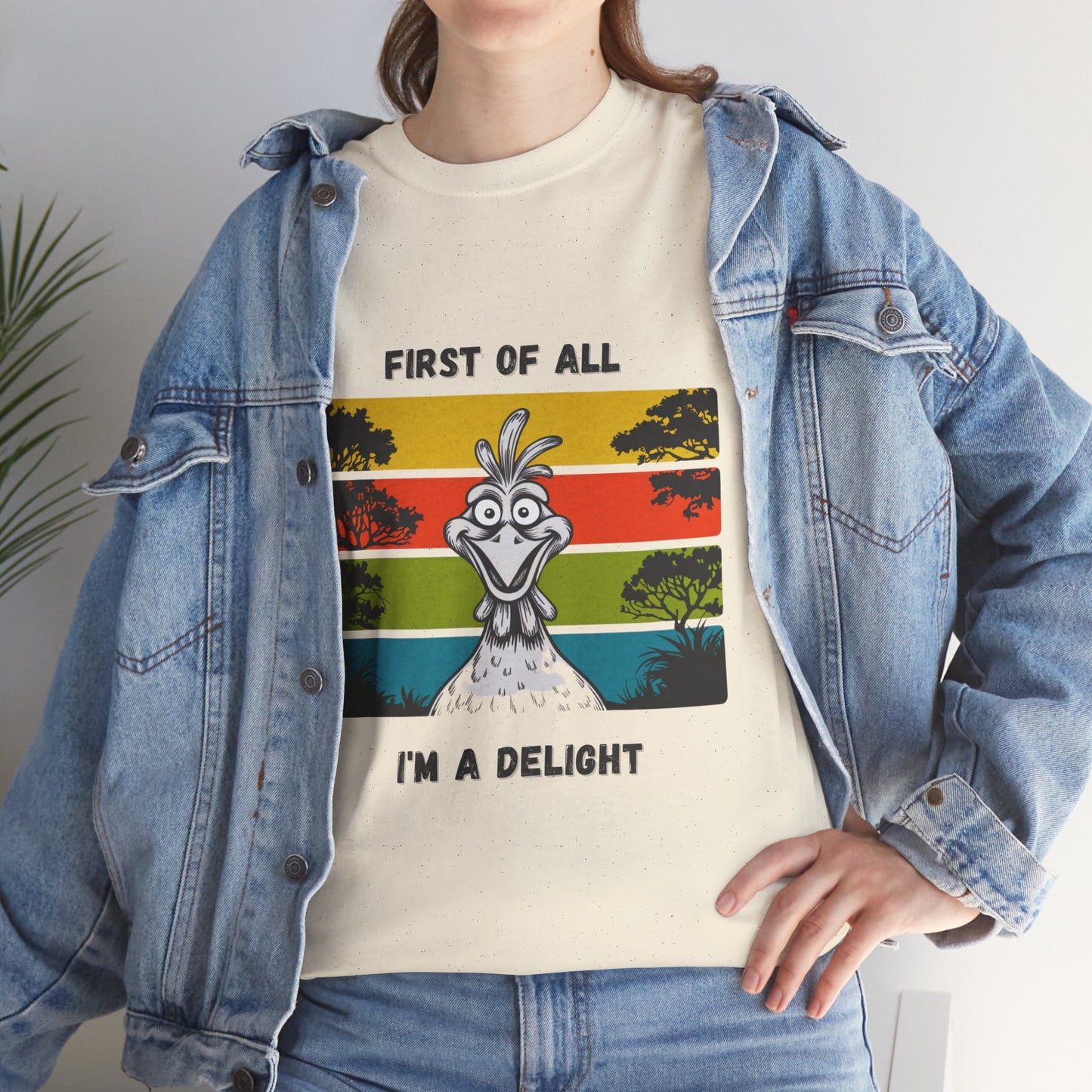 Delightful Unisex Heavy Cotton Tee - Fun Graphic Shirt for Casual Wear, Gift for Friends, Birthday Party, Humor Tee, Everyday Comfort