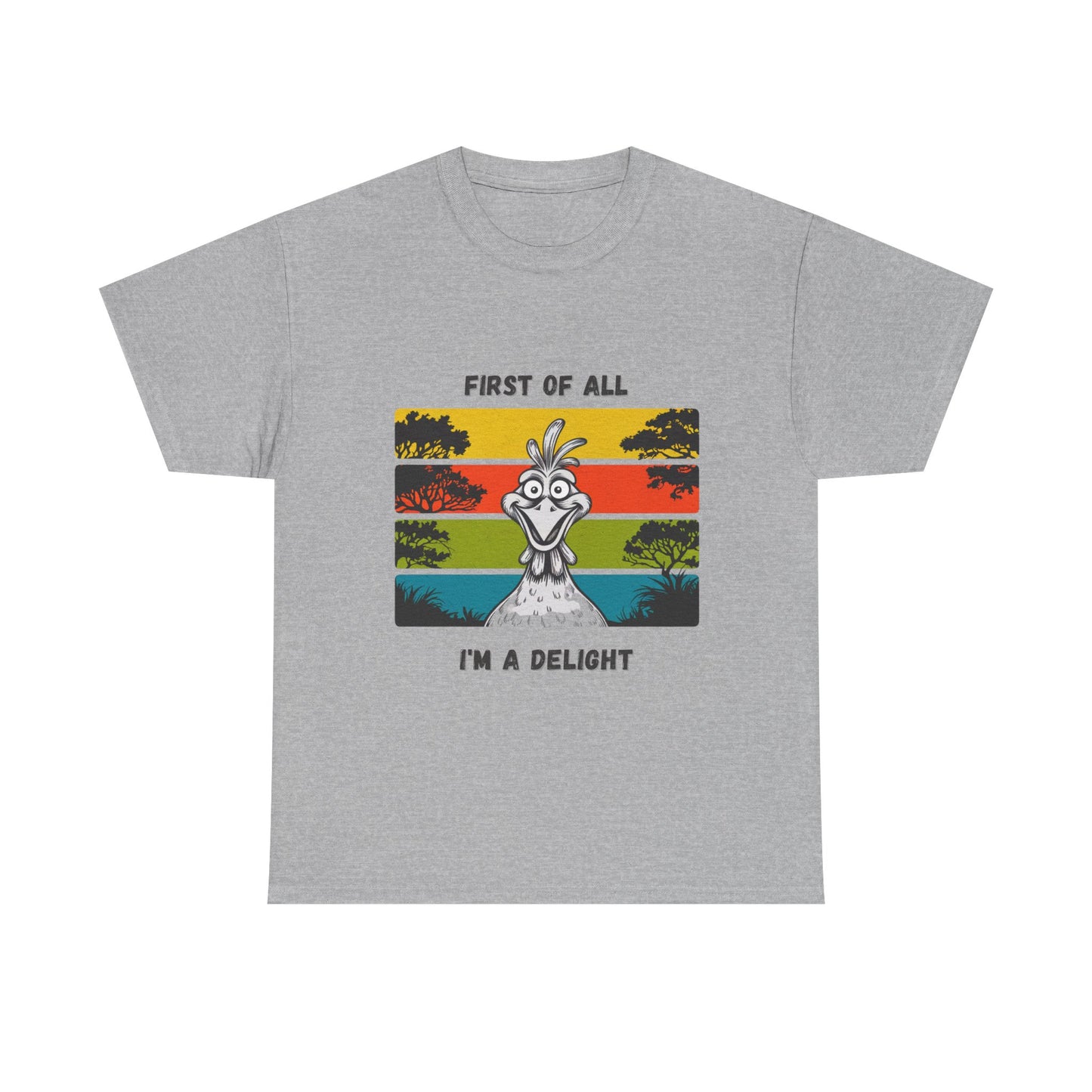 Delightful Unisex Heavy Cotton Tee - Fun Graphic Shirt for Casual Wear, Gift for Friends, Birthday Party, Humor Tee, Everyday Comfort