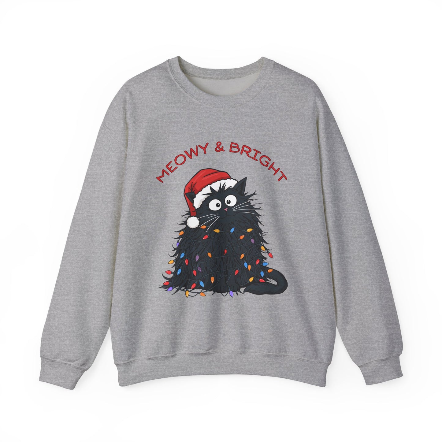 Meowy & Bright Cat Sweatshirt for Cozy Holidays, Unisex Crewneck Pullover, Festive Feline Sweater, Cute Gift for Cat Lovers, Ideal for [...]