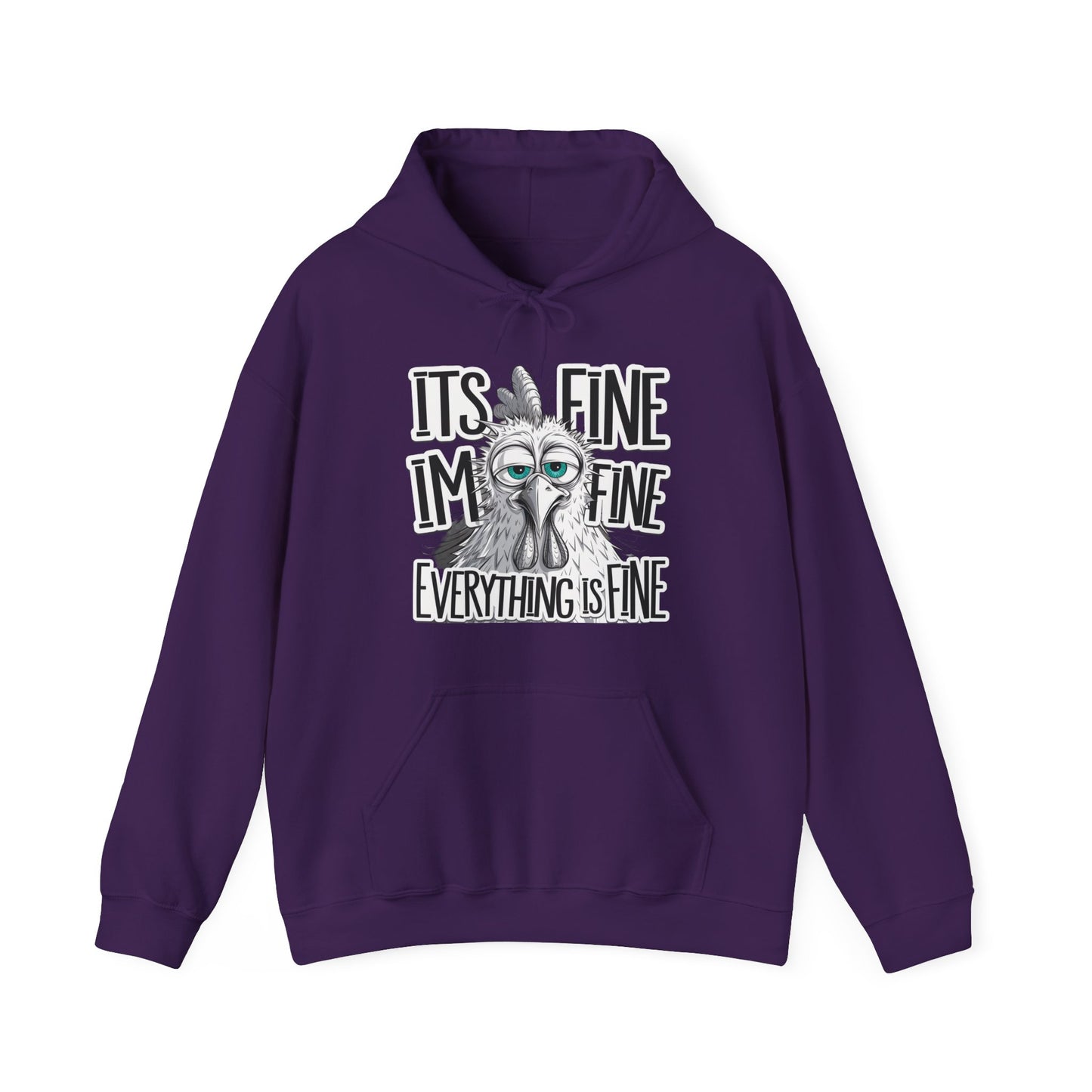 Hoodie — 'It's Fine I'm Fine Everything Is Fine' Funny Stressed Sloth Graphic Hoodie