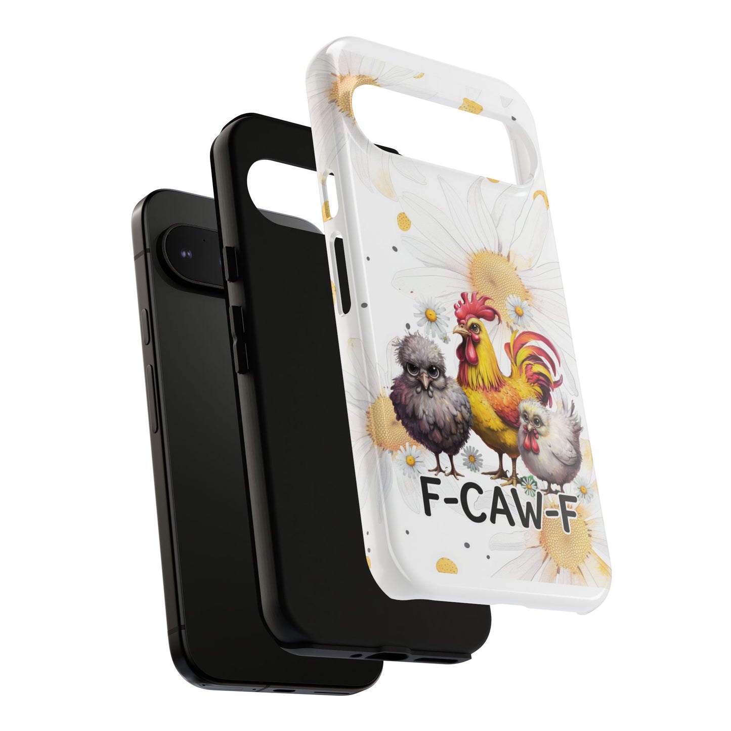 Cute Chicken Phone Case, F-CAW-F Tough Phone Cover, Gift for Chicken Lovers, Farmhouse Decor, Funny Phone Accessory
