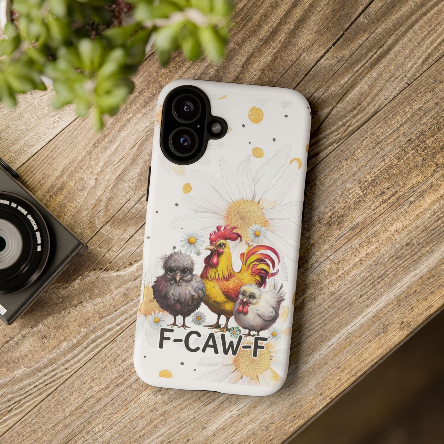 Cute Chicken Phone Case, F-CAW-F Tough Phone Cover, Gift for Chicken Lovers, Farmhouse Decor, Funny Phone Accessory