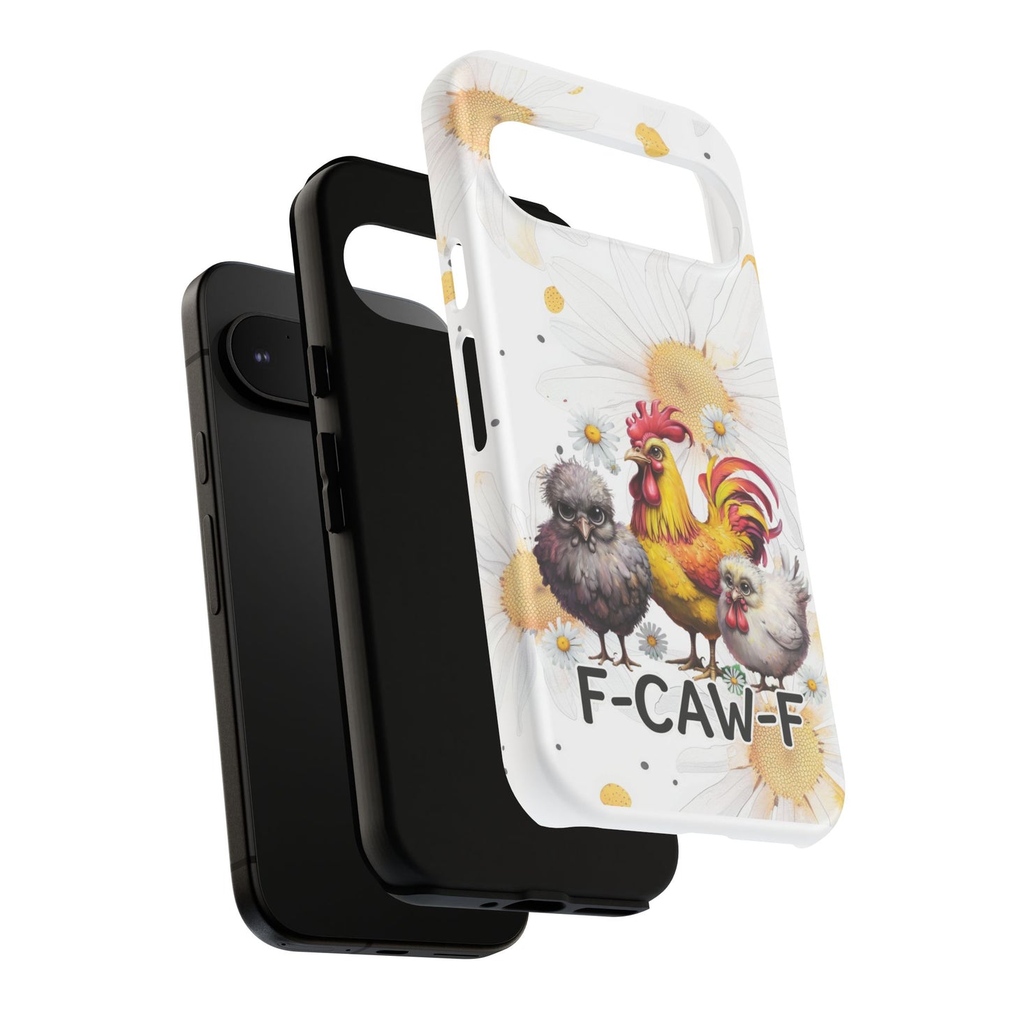 Cute Chicken Phone Case, F-CAW-F Tough Phone Cover, Gift for Chicken Lovers, Farmhouse Decor, Funny Phone Accessory
