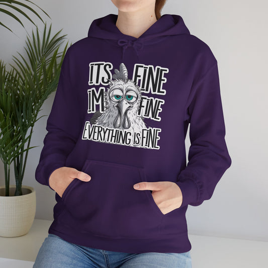 Hoodie — 'It's Fine I'm Fine Everything Is Fine' Funny Stressed Sloth Graphic Hoodie
