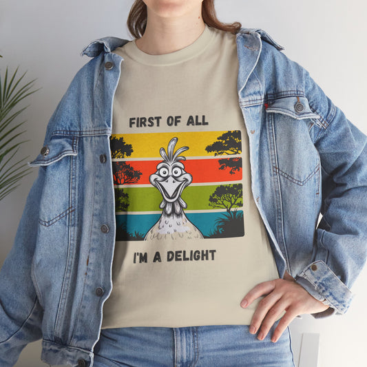 Delightful Unisex Heavy Cotton Tee - Fun Graphic Shirt for Casual Wear, Gift for Friends, Birthday Party, Humor Tee, Everyday Comfort