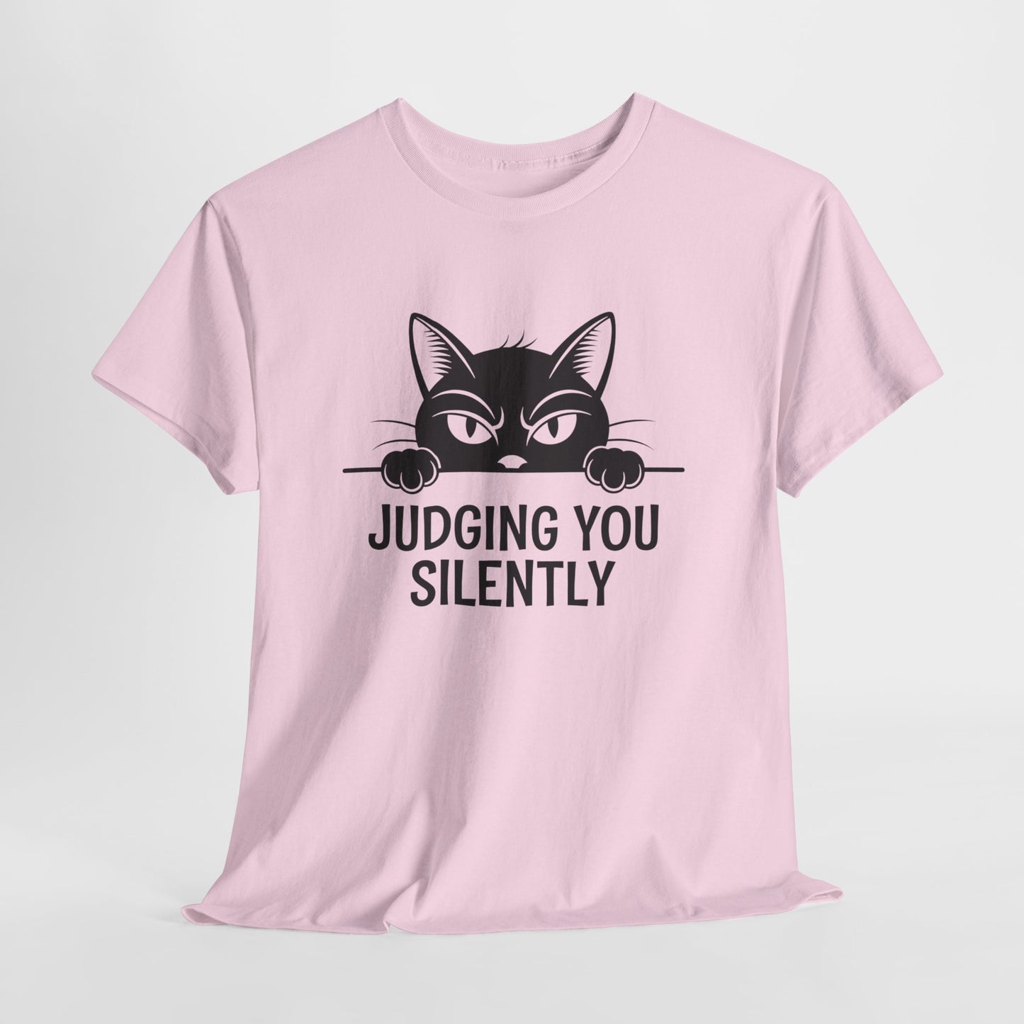 Judging You Silently Cat T-Shirt — Funny Cat Lover Graphic Tee
