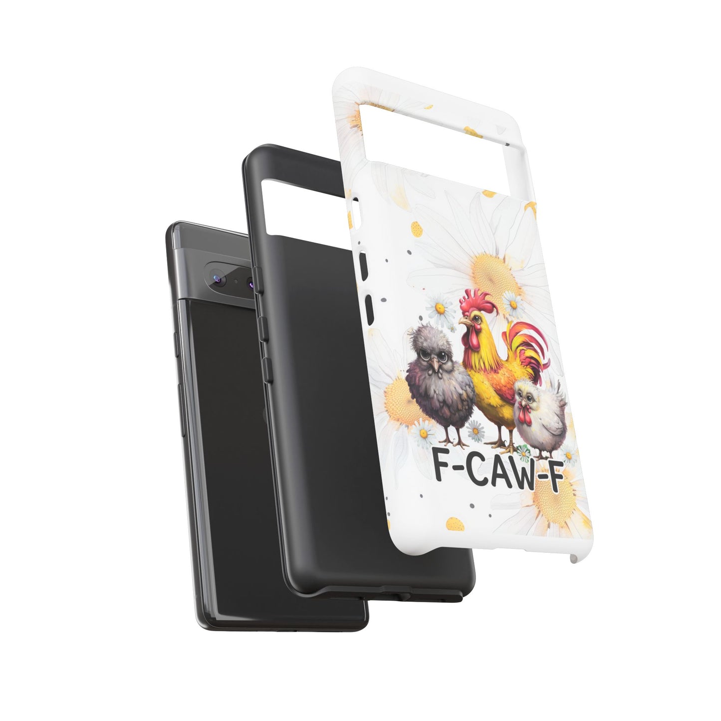 Cute Chicken Phone Case, F-CAW-F Tough Phone Cover, Gift for Chicken Lovers, Farmhouse Decor, Funny Phone Accessory