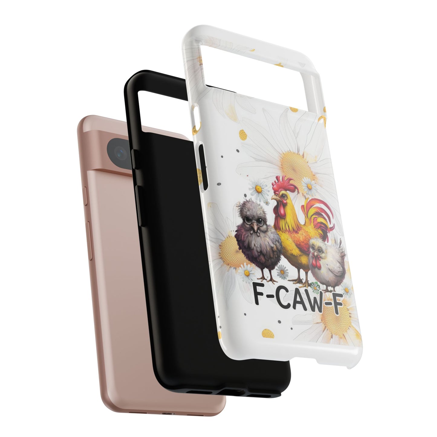 Cute Chicken Phone Case, F-CAW-F Tough Phone Cover, Gift for Chicken Lovers, Farmhouse Decor, Funny Phone Accessory