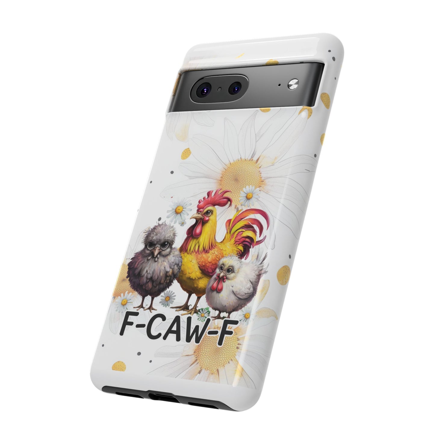 Cute Chicken Phone Case, F-CAW-F Tough Phone Cover, Gift for Chicken Lovers, Farmhouse Decor, Funny Phone Accessory