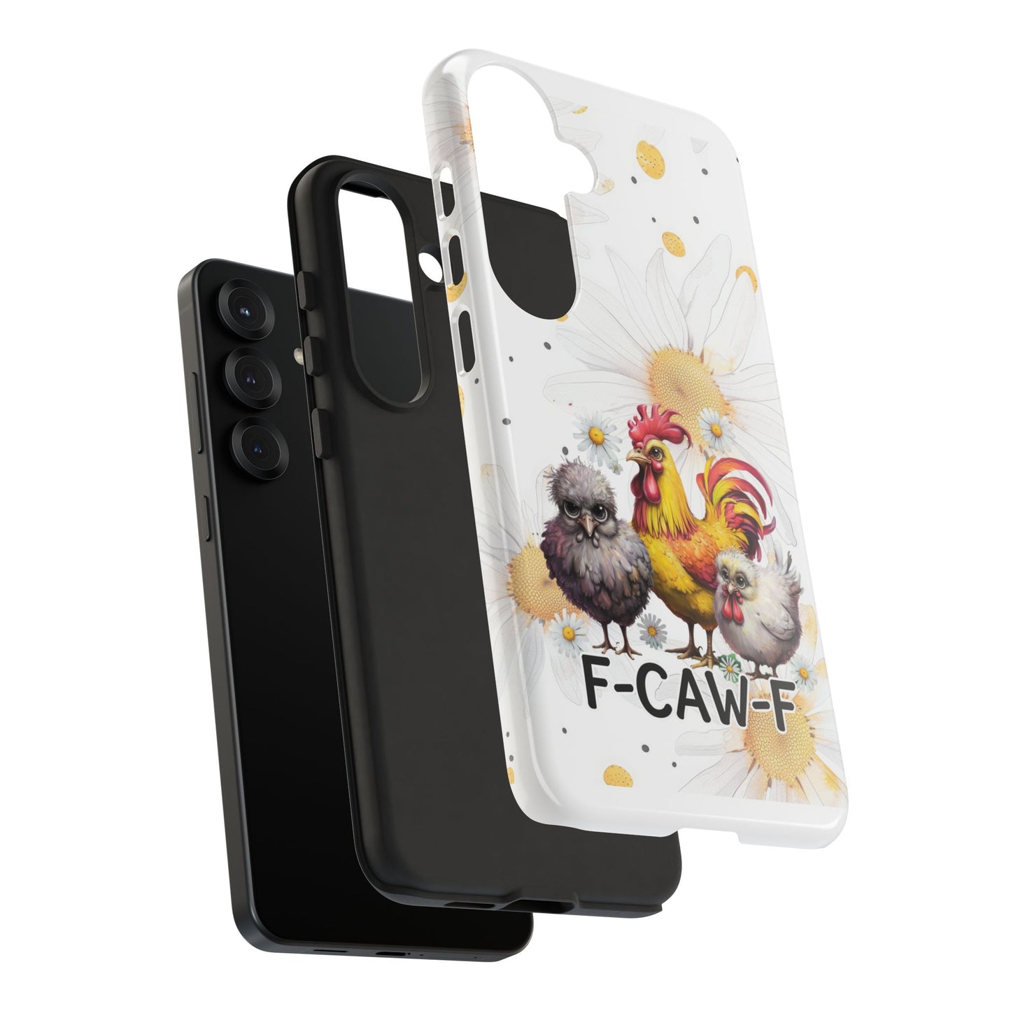 Cute Chicken Phone Case, F-CAW-F Tough Phone Cover, Gift for Chicken Lovers, Farmhouse Decor, Funny Phone Accessory
