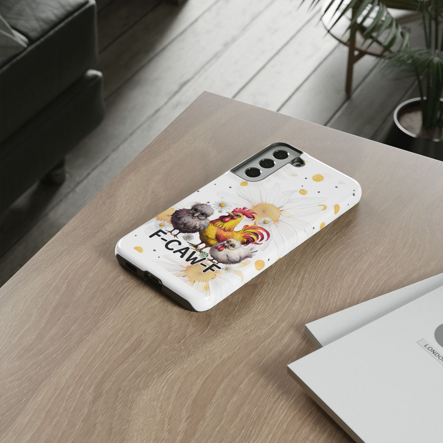 Cute Chicken Phone Case, F-CAW-F Tough Phone Cover, Gift for Chicken Lovers, Farmhouse Decor, Funny Phone Accessory