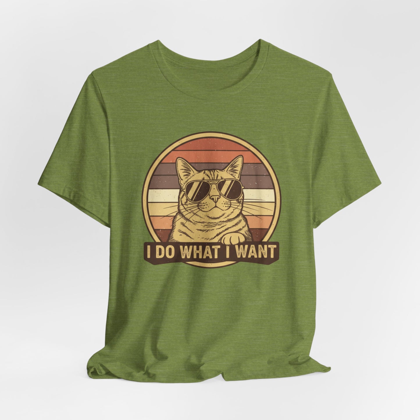 Retro Cat 'I Do What I Want' Tee — Funny Vintage Sunglasses Cat T-Shirt