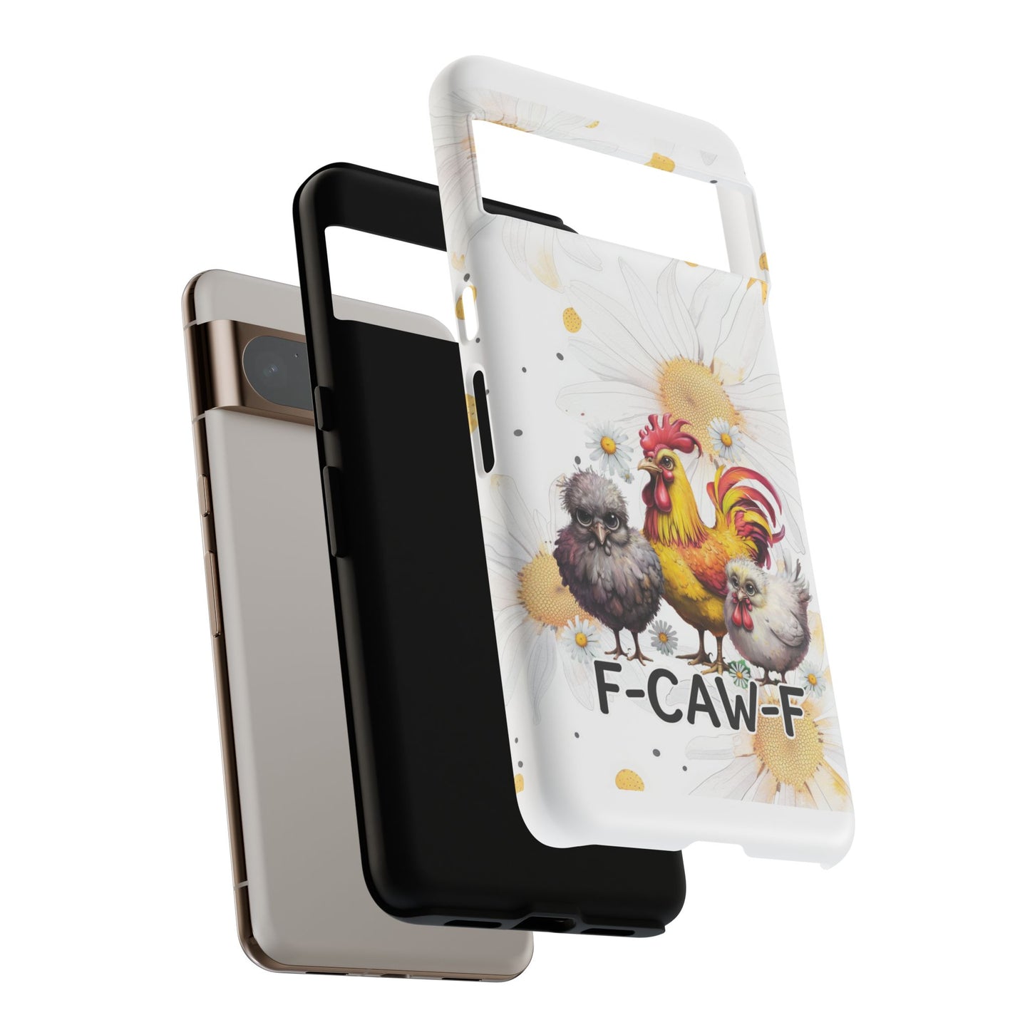 Cute Chicken Phone Case, F-CAW-F Tough Phone Cover, Gift for Chicken Lovers, Farmhouse Decor, Funny Phone Accessory