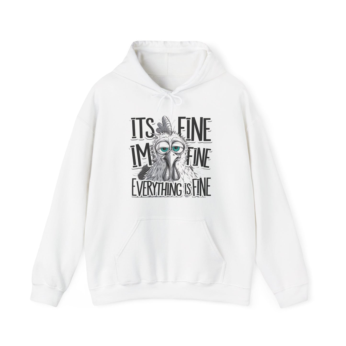 Hoodie — 'It's Fine I'm Fine Everything Is Fine' Funny Stressed Sloth Graphic Hoodie