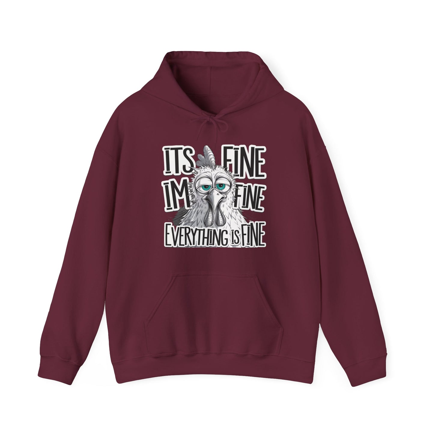 Hoodie — 'It's Fine I'm Fine Everything Is Fine' Funny Stressed Sloth Graphic Hoodie