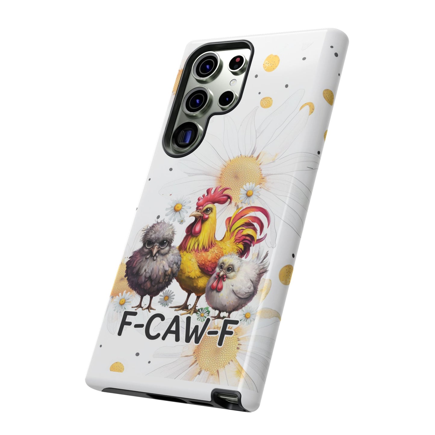 Cute Chicken Phone Case, F-CAW-F Tough Phone Cover, Gift for Chicken Lovers, Farmhouse Decor, Funny Phone Accessory