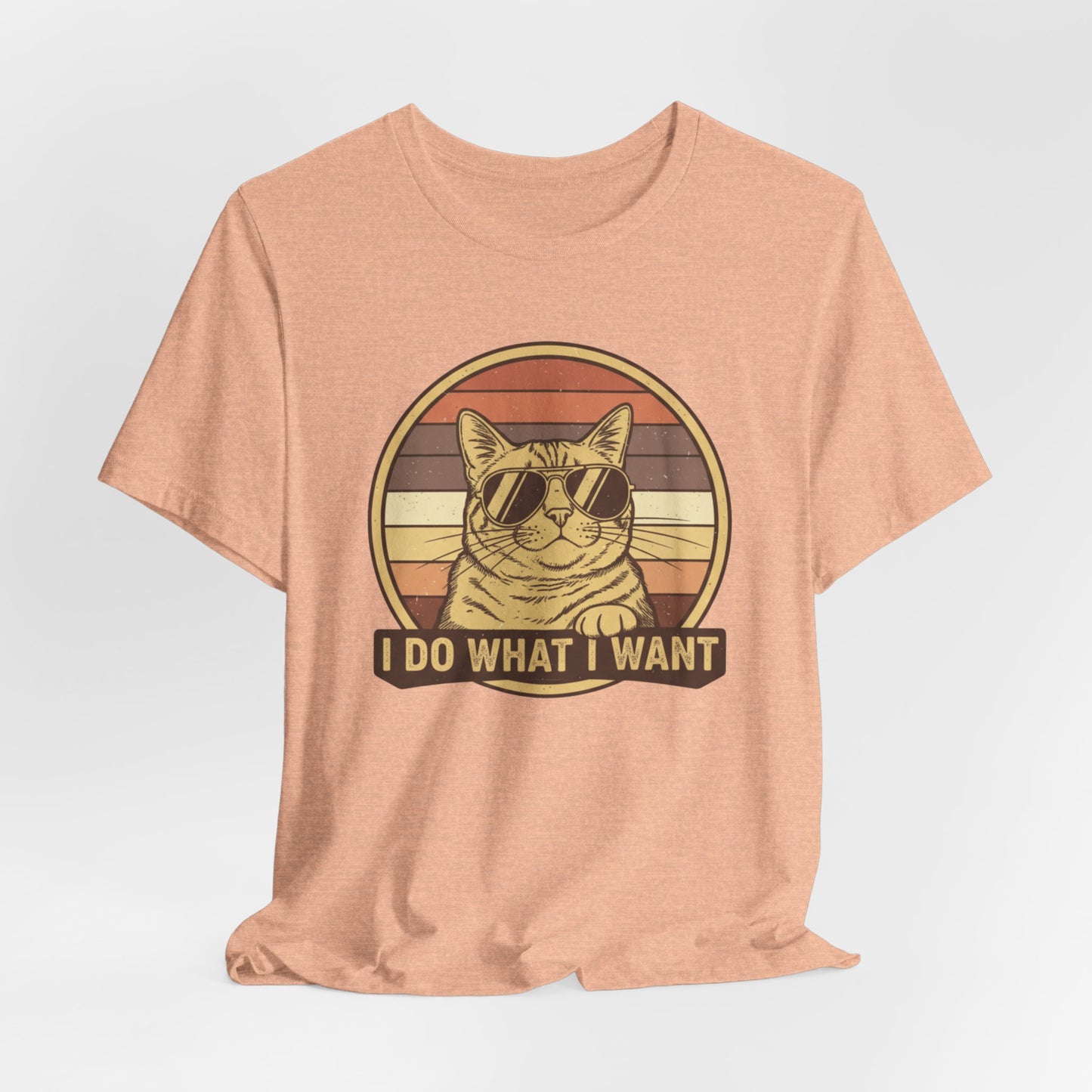 Retro Cat 'I Do What I Want' Tee — Funny Vintage Sunglasses Cat T-Shirt