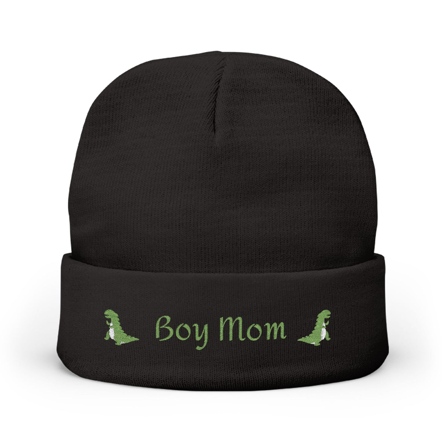 Boy Mom Embroidered Knit Beanie