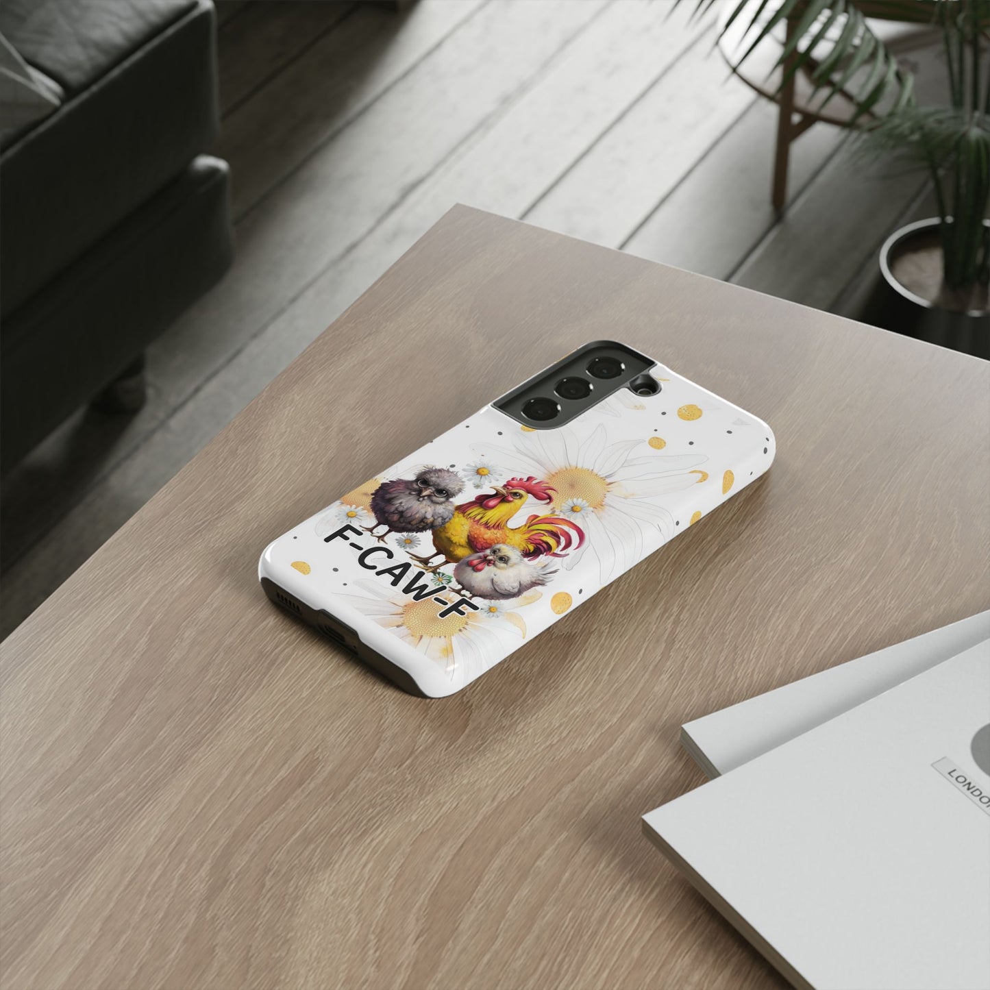 Cute Chicken Phone Case, F-CAW-F Tough Phone Cover, Gift for Chicken Lovers, Farmhouse Decor, Funny Phone Accessory