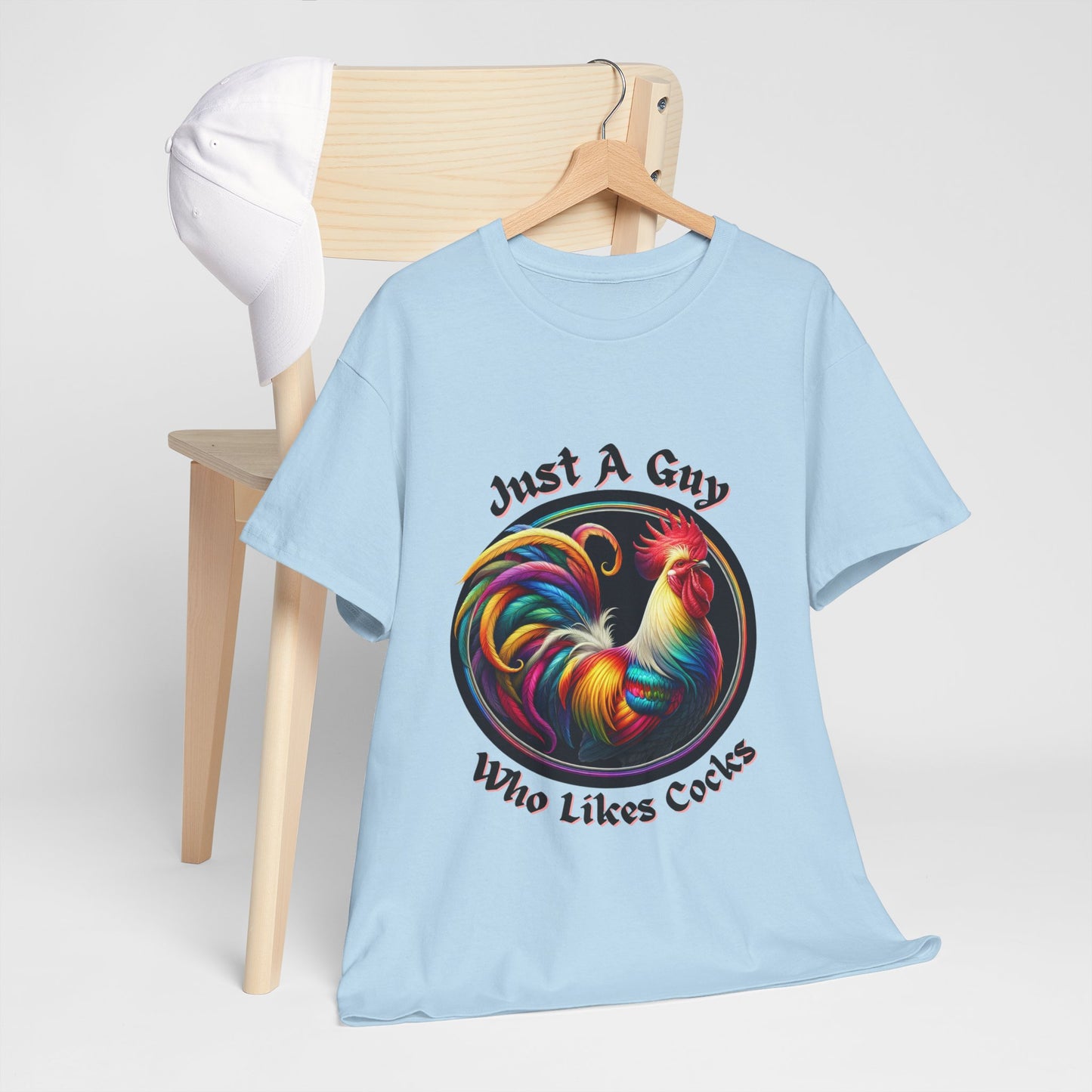 Colorful Rooster Graphic Tee for Fun Lovers, Quirky Gift, Casual Wear, Party Shirt, Farm Life Enthusiasts