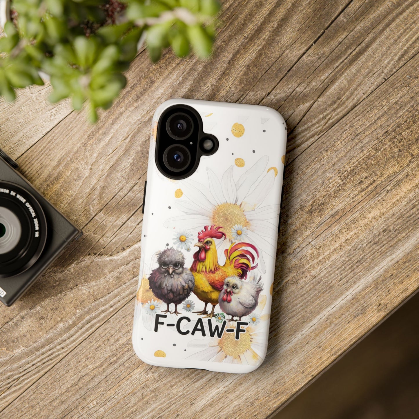 Cute Chicken Phone Case, F-CAW-F Tough Phone Cover, Gift for Chicken Lovers, Farmhouse Decor, Funny Phone Accessory
