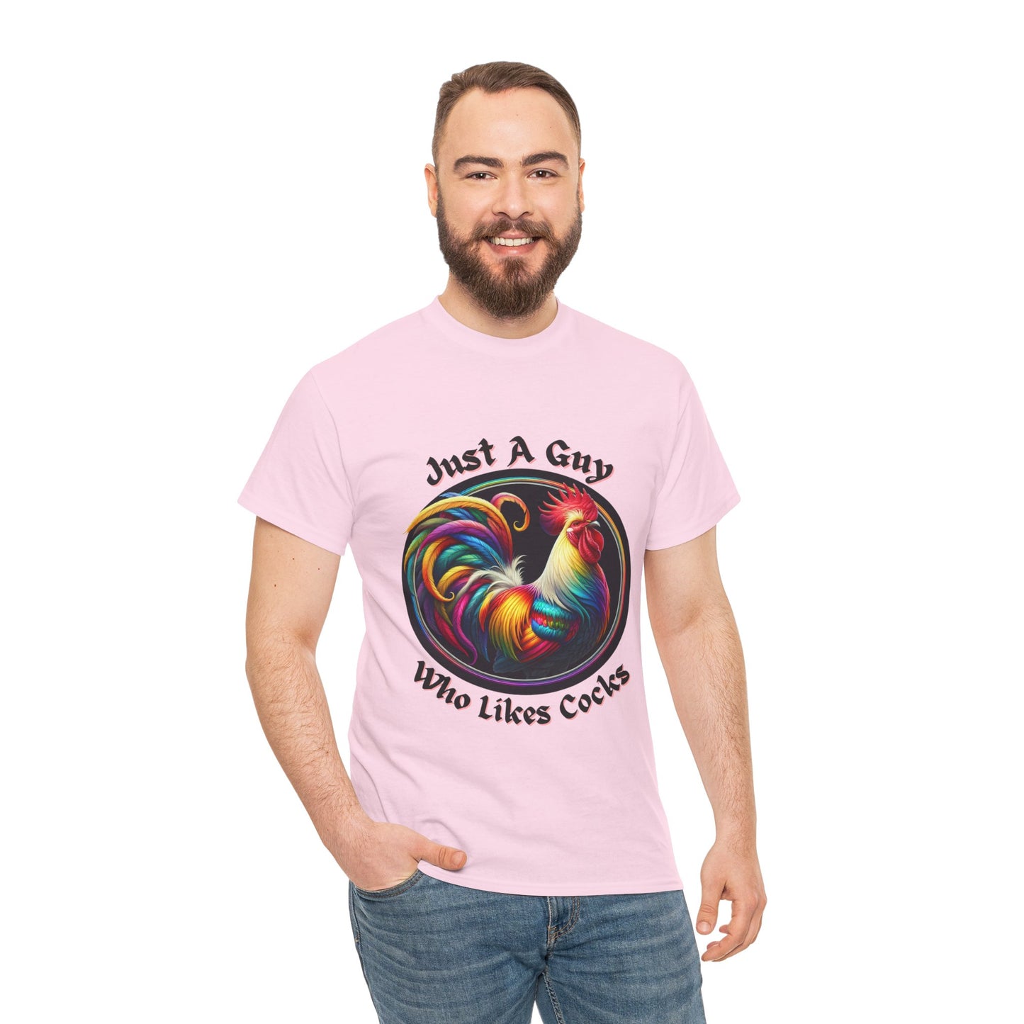 Colorful Rooster Graphic Tee for Fun Lovers, Quirky Gift, Casual Wear, Party Shirt, Farm Life Enthusiasts