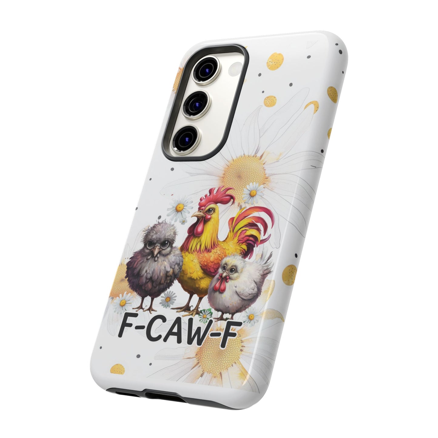 Cute Chicken Phone Case, F-CAW-F Tough Phone Cover, Gift for Chicken Lovers, Farmhouse Decor, Funny Phone Accessory