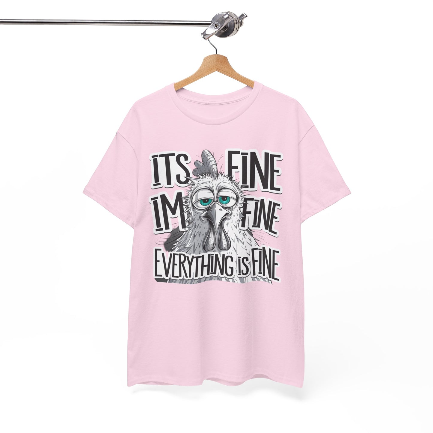 Funny 'It's Fine, I'm Fine, Everything Is Fine' Cotton T-Shirt