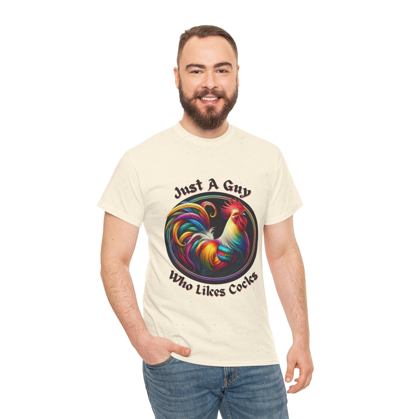Colorful Rooster Graphic Tee for Fun Lovers, Quirky Gift, Casual Wear, Party Shirt, Farm Life Enthusiasts