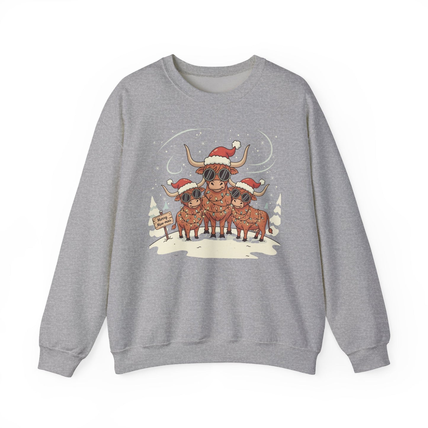 Festive Highland Cattle Sweatshirt - Cute Christmas Gift, Cozy Winter Apparel, Bulk Holiday Sweatshirts, Farm Animal Fashion, Animal [...]
