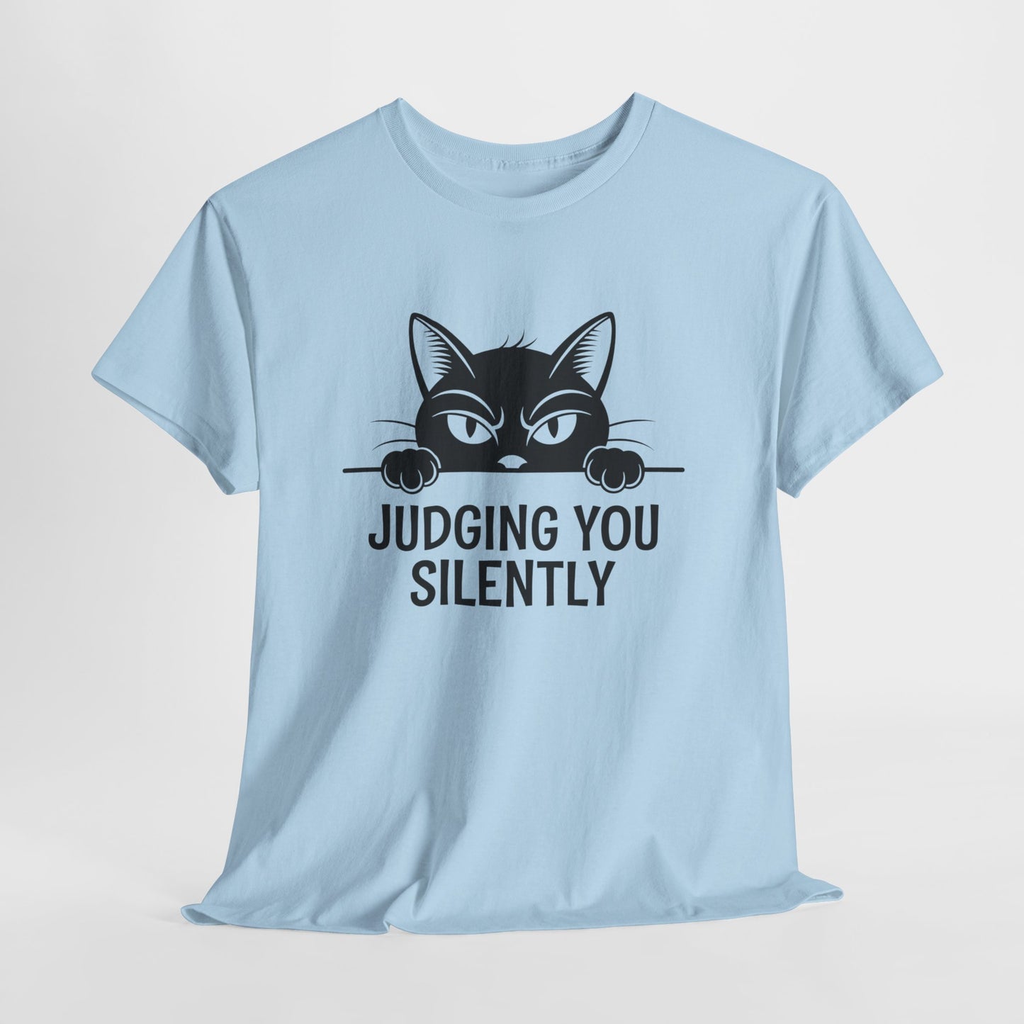 Judging You Silently Cat T-Shirt — Funny Cat Lover Graphic Tee