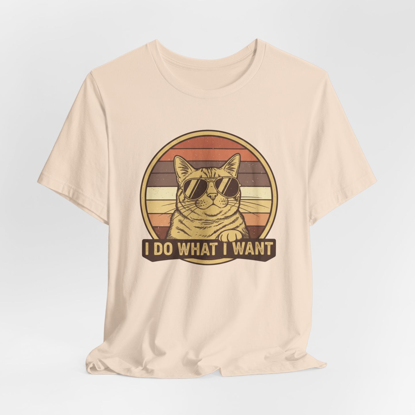 Retro Cat 'I Do What I Want' Tee — Funny Vintage Sunglasses Cat T-Shirt