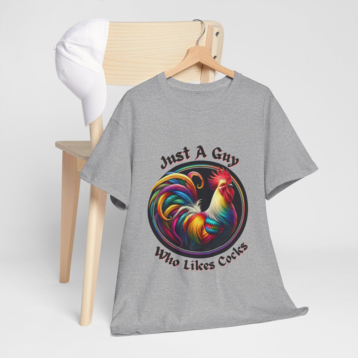Colorful Rooster Graphic Tee for Fun Lovers, Quirky Gift, Casual Wear, Party Shirt, Farm Life Enthusiasts