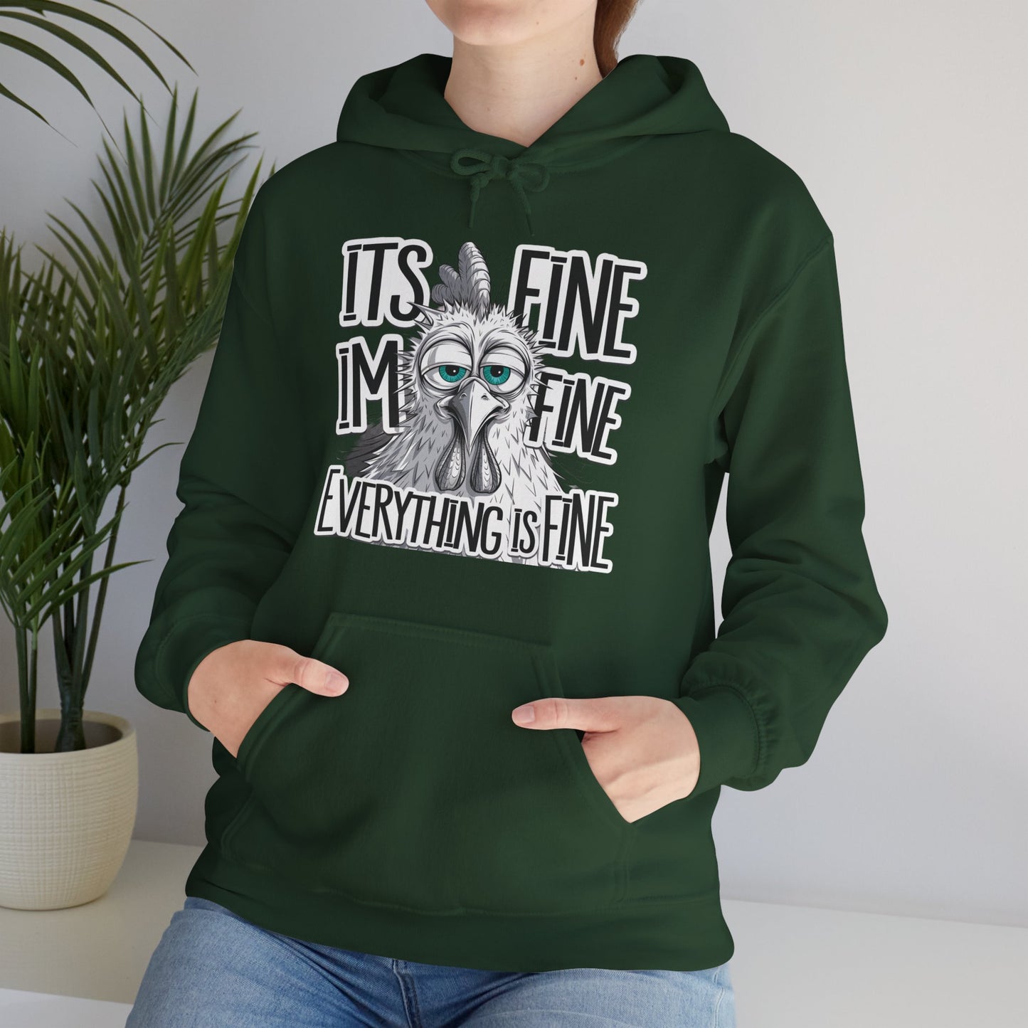 Hoodie — 'It's Fine I'm Fine Everything Is Fine' Funny Stressed Sloth Graphic Hoodie