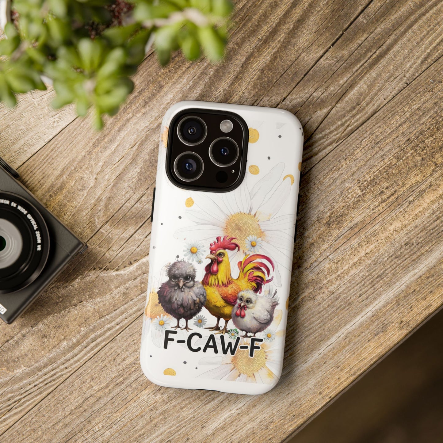 Cute Chicken Phone Case, F-CAW-F Tough Phone Cover, Gift for Chicken Lovers, Farmhouse Decor, Funny Phone Accessory