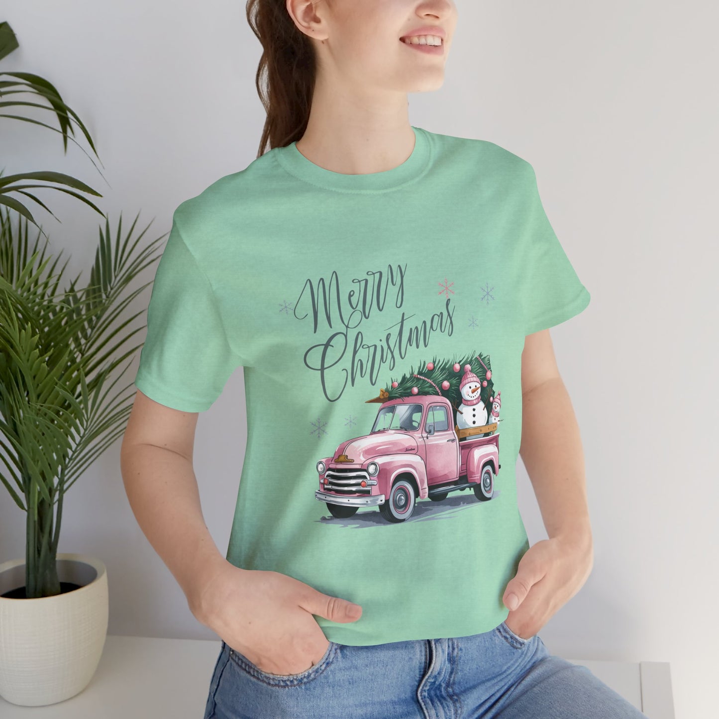 Christmas Old Truck Merry Christmas Tee
