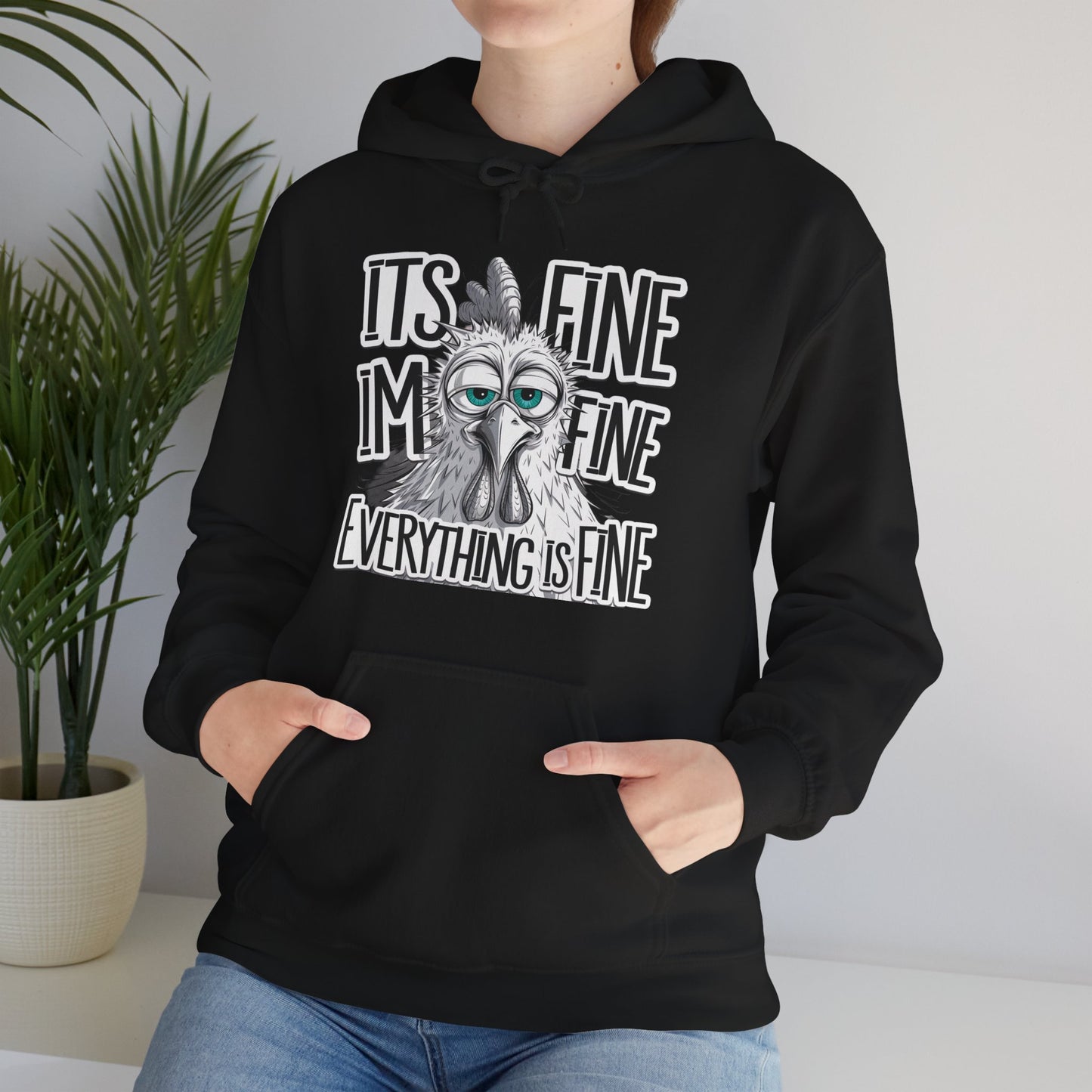 Hoodie — 'It's Fine I'm Fine Everything Is Fine' Funny Stressed Sloth Graphic Hoodie