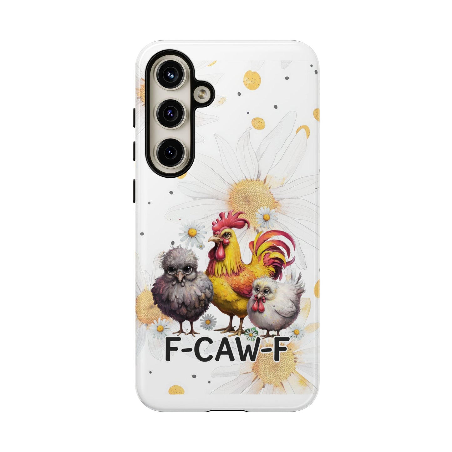 Cute Chicken Phone Case, F-CAW-F Tough Phone Cover, Gift for Chicken Lovers, Farmhouse Decor, Funny Phone Accessory