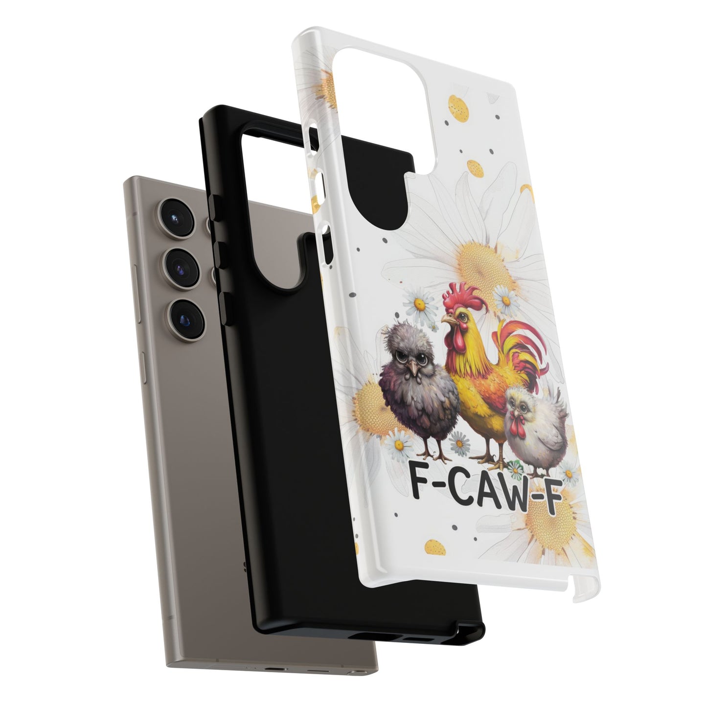 Cute Chicken Phone Case, F-CAW-F Tough Phone Cover, Gift for Chicken Lovers, Farmhouse Decor, Funny Phone Accessory