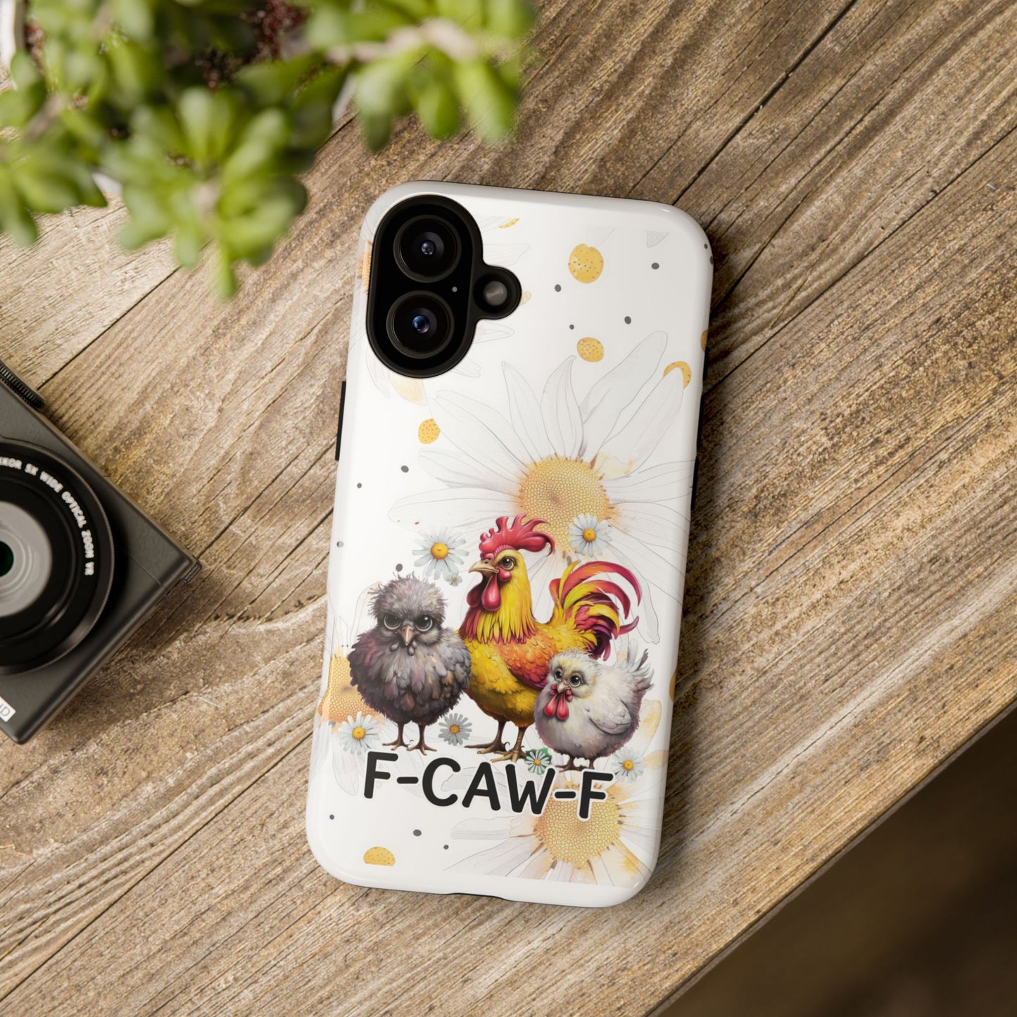 Cute Chicken Phone Case, F-CAW-F Tough Phone Cover, Gift for Chicken Lovers, Farmhouse Decor, Funny Phone Accessory