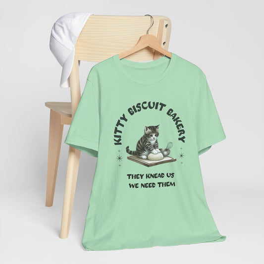 Kitty Biscuit Bakery Tee | Unisex Cat Lover Shirt, Fun Animal Gift, Pet-Themed Apparel, Cute Cat T-Shirt, Cozy Everyday Wear