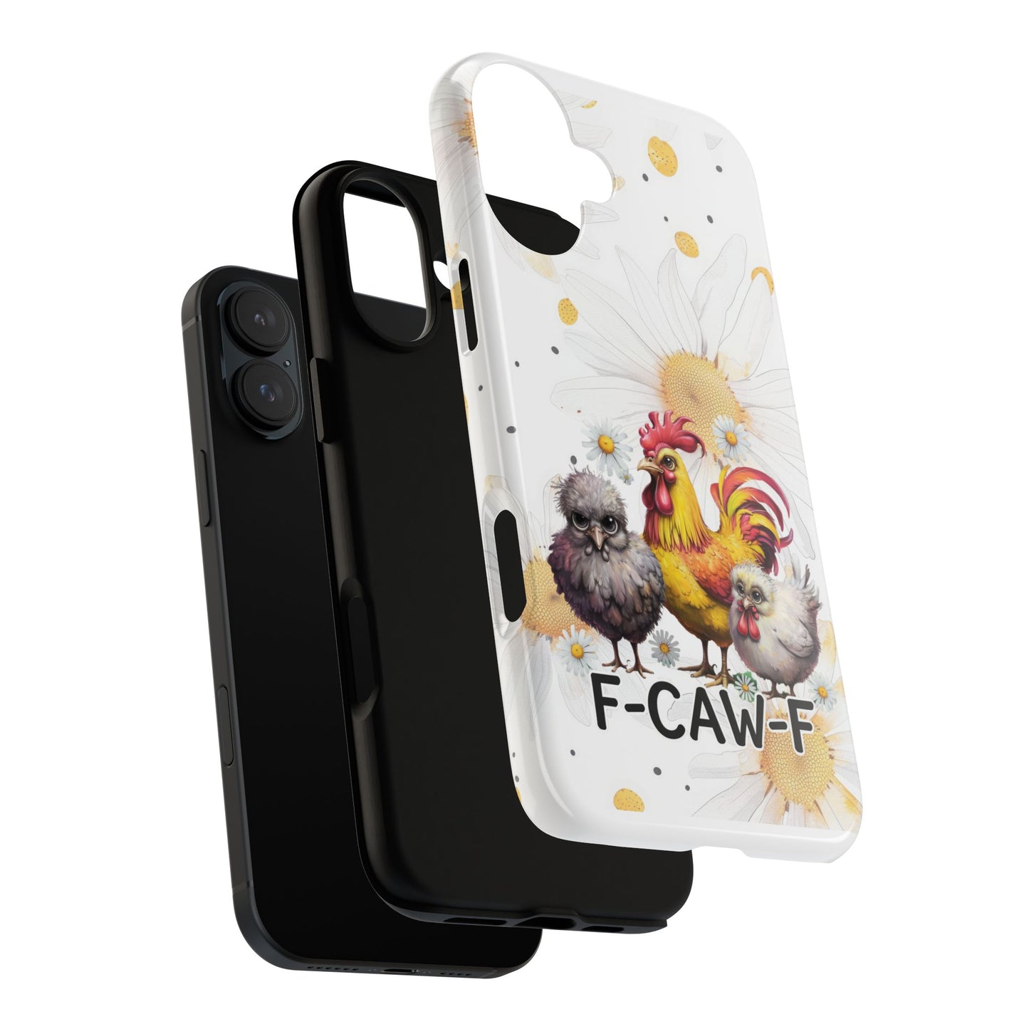 Cute Chicken Phone Case, F-CAW-F Tough Phone Cover, Gift for Chicken Lovers, Farmhouse Decor, Funny Phone Accessory